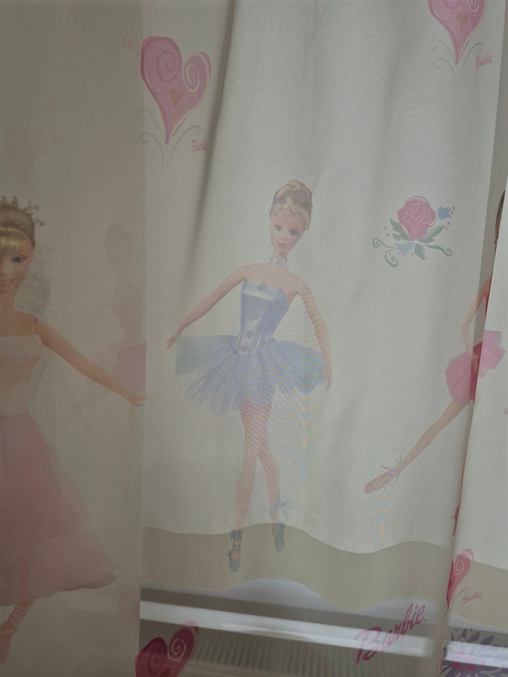 lisanslı barbi çocuk odası tül - Görsel 4