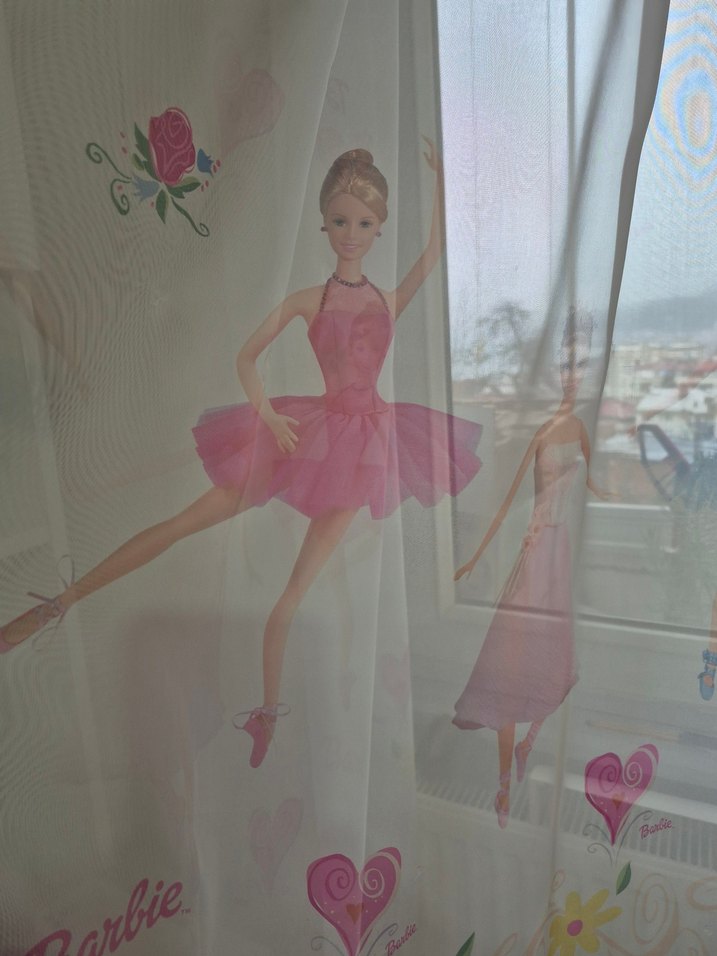 lisanslı barbi çocuk odası tül - Görsel 3