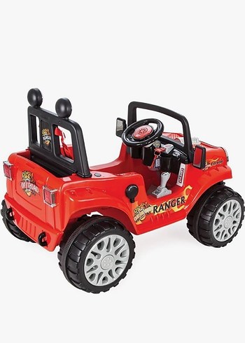 Pilsan marka Kırmızı akülü çocuk Jeep Araba - Görsel 2