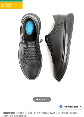 Black Vein Erkek Ultra Rahat Tam Ortopedik  Günlük Ayakkabı 42 - Görsel 3