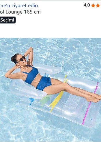 Bestway Kool Lounge 165 cm Şeffaf Deniz & Havuz Yatağı  Rahat - Görsel 2