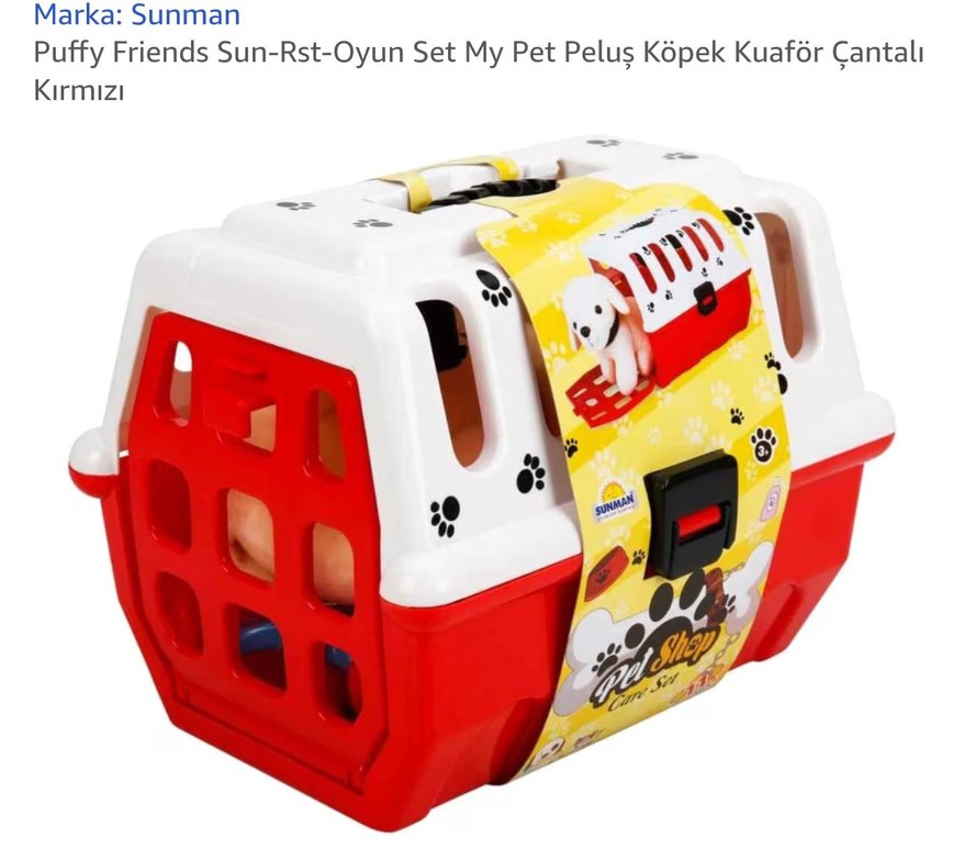 Puffy Friends Sun-Rst My Pet Peluş Köpek Kuaför Oyun Seti  Çanta - Görsel 2