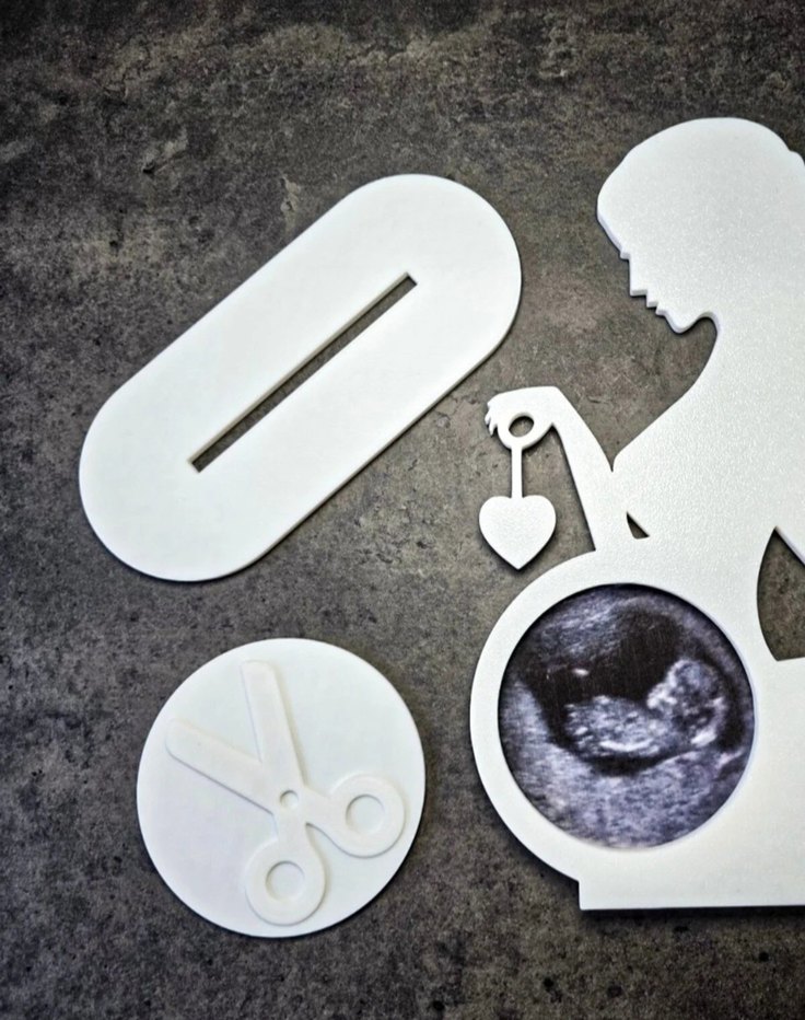 Hamilelik Hatırası:  Silüet Ultrason Fotoğraf Standı - Görsel 2