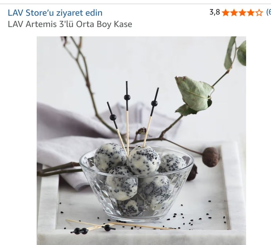 LAV Artemis 3'lü Orta Boy Kase - Görsel 4