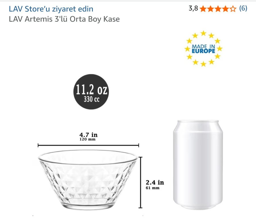 LAV Artemis 3'lü Orta Boy Kase - Görsel 2