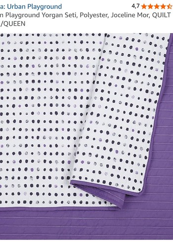 Lüks Mor Yorgan Seti - Urban Playground Joceline - Çift Kişilik - Görsel 3