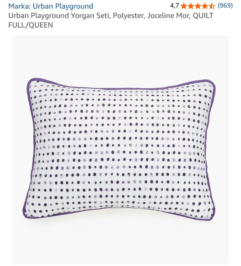 Lüks Mor Yorgan Seti - Urban Playground Joceline - Çift Kişilik - Görsel 2