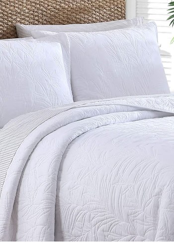 Tommy Bahama Lüks Yorgan & Yatak Örtüsü - %100 Pamuklu - Beyaz - Görsel 2