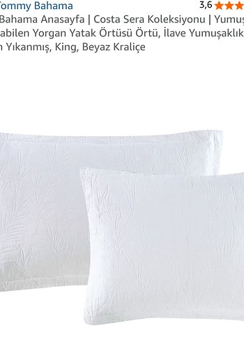 Tommy Bahama Lüks Yorgan & Yatak Örtüsü - %100 Pamuklu - Beyaz - Görsel 4