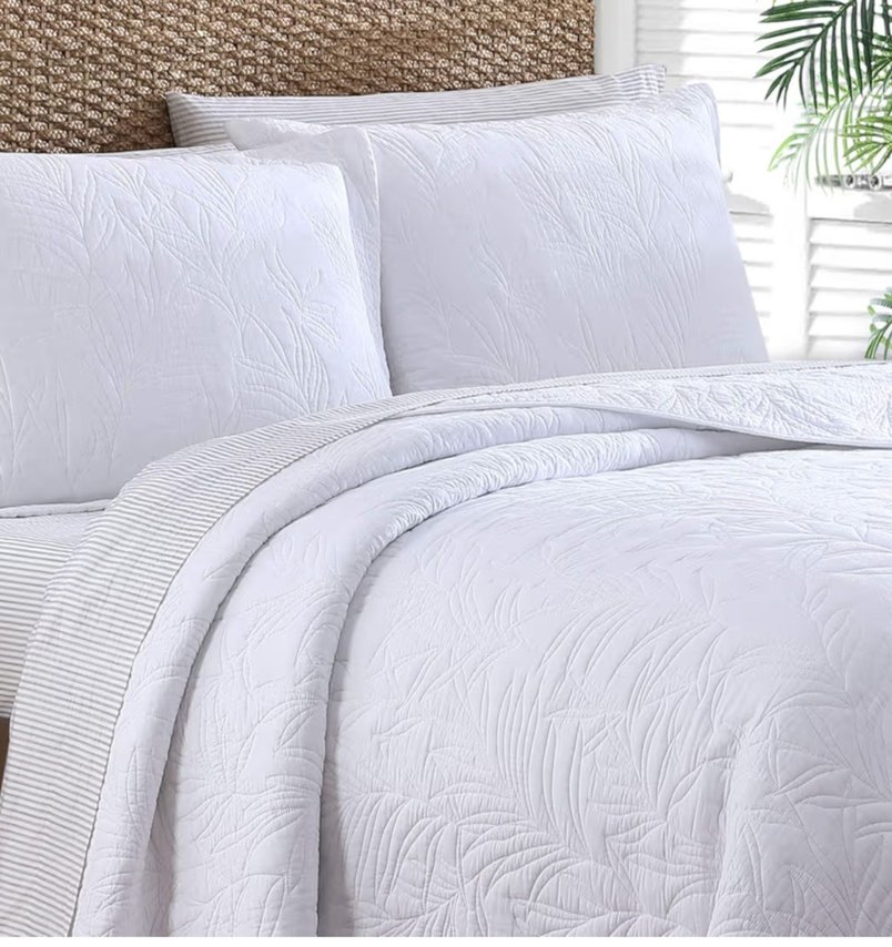 Tommy Bahama Lüks Yorgan & Yatak Örtüsü - %100 Pamuklu - Beyaz - Görsel 2