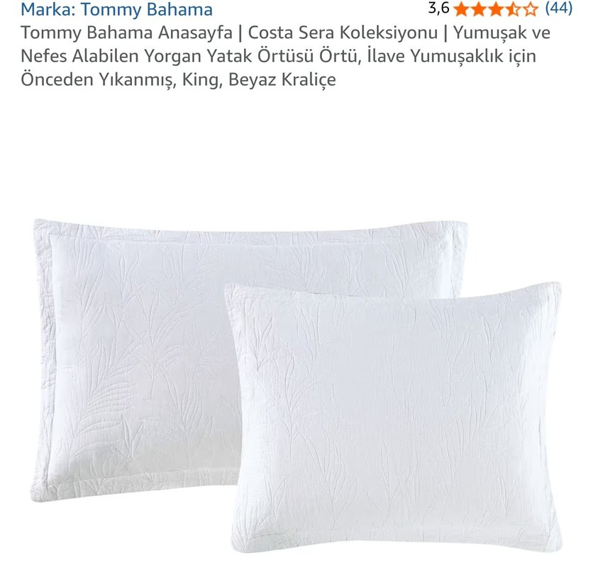 Tommy Bahama Lüks Yorgan & Yatak Örtüsü - %100 Pamuklu - Beyaz - Görsel 4