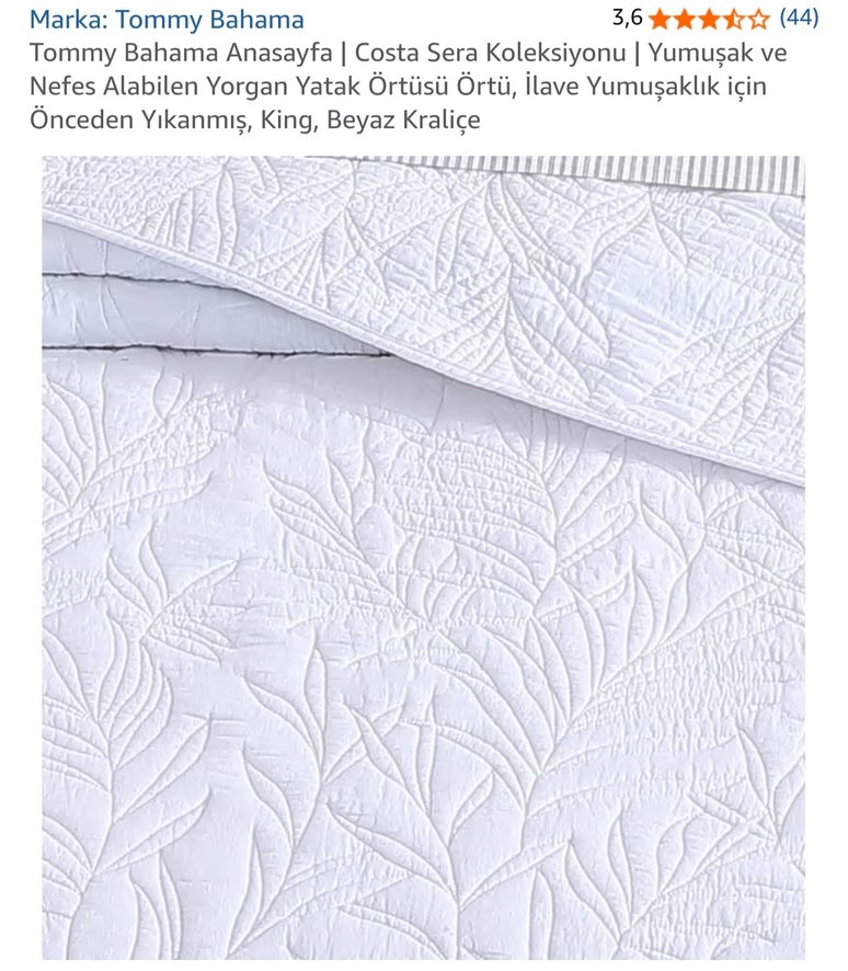 Tommy Bahama Lüks Yorgan & Yatak Örtüsü - %100 Pamuklu - Beyaz - Görsel 5