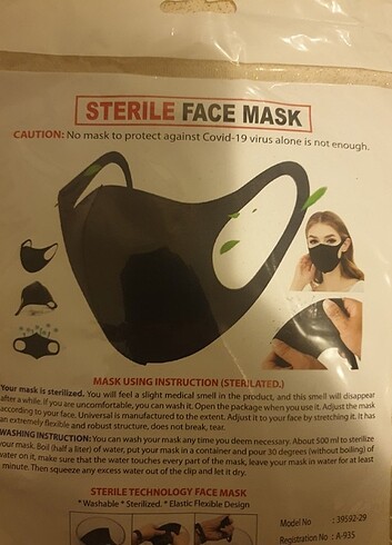 Diğer Nano maske yıkanabilir