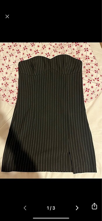 bershka straplez elbise