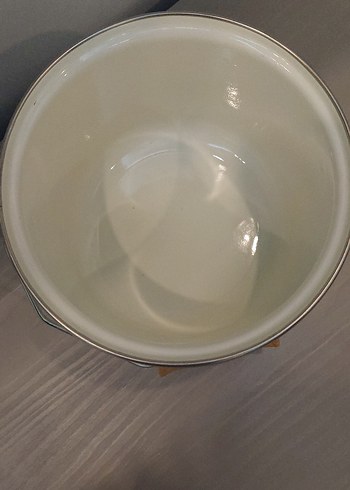 Çiçek ve Kelebek Desenli Emaye Bakraç büyük boy - Görsel 4