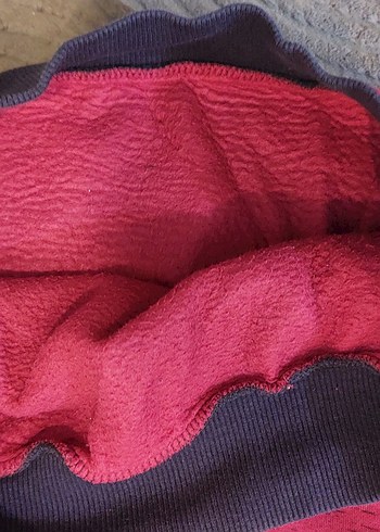 Bordo Kapüşonlu Kadın Sweatshirt - Görsel 2