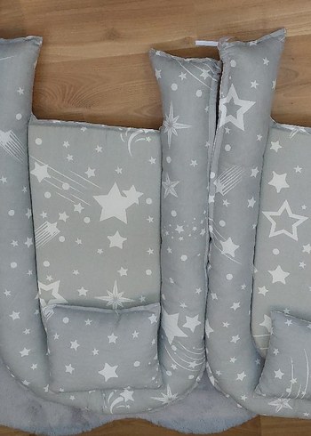 Gri Yıldız Desenli Çocuk Uyku Minderi babynest - Görsel 3