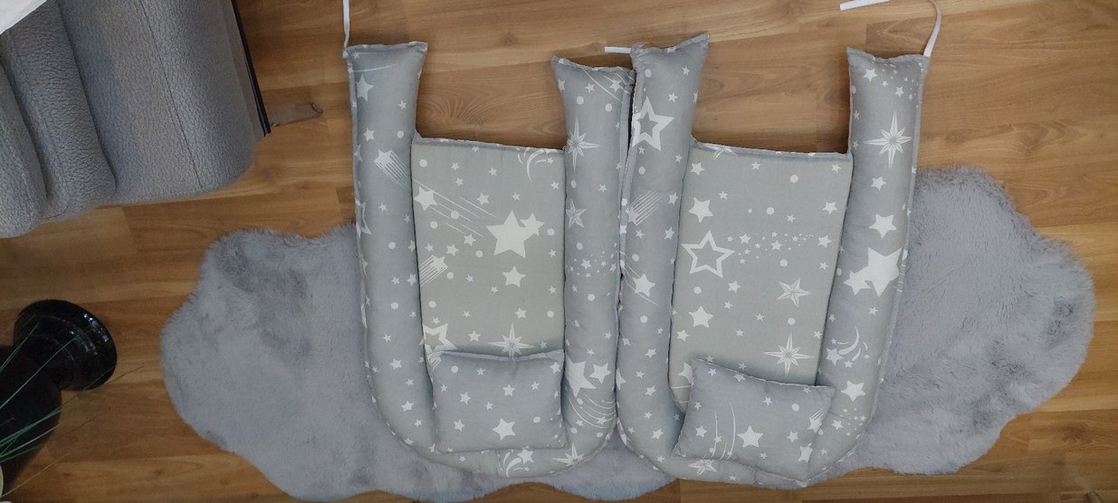 Gri Yıldız Desenli Çocuk Uyku Minderi babynest - Görsel 3