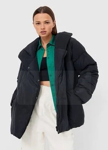 stradivarius oversize şişme mont