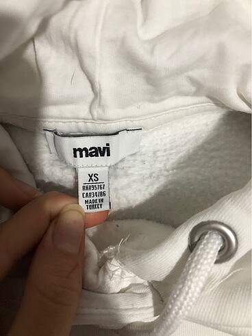 xs Beden beyaz Renk Mavi sweat