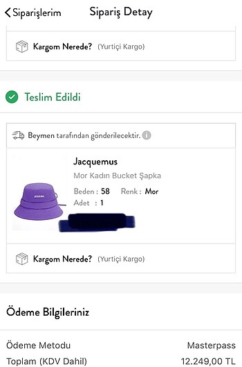 Beden mor Renk Jacquemus Şapka