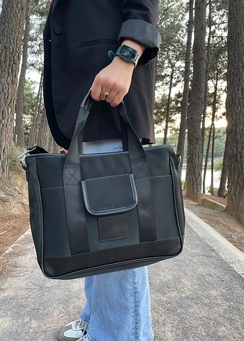 Diğer Siyah Deri Tokalı Günlük Kadın Çanta