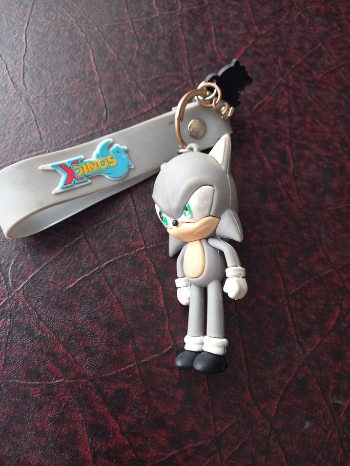 Gri Kayışlı Rock Punk Anahtarlık sonic - Görsel 5