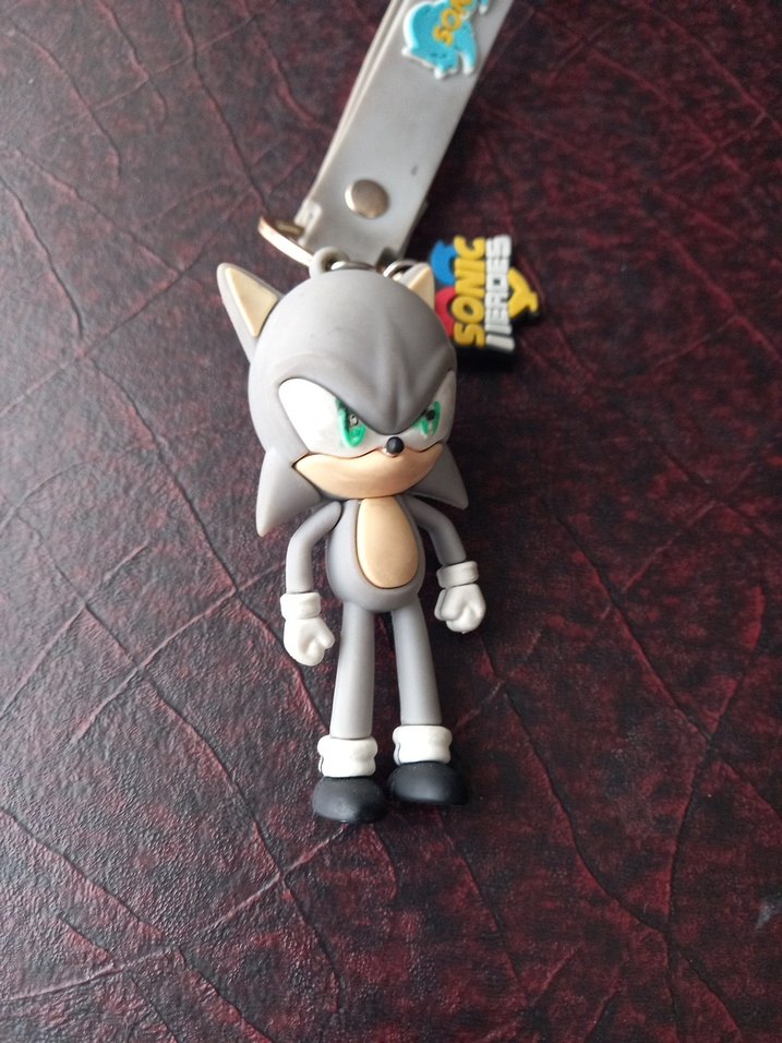 Gri Kayışlı Rock Punk Anahtarlık sonic - Görsel 2