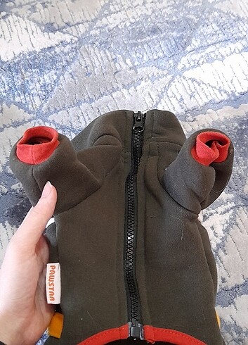 Fermuarlı haki Kedi kıyafeti  - Görsel 3