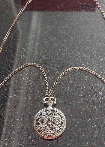Beden camel Renk Vintage Altın Renkli Gotik Kolye Saat