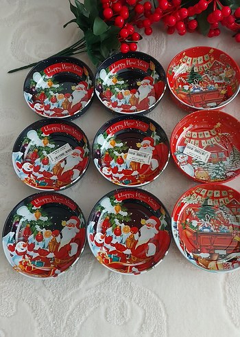 Renkli Yeni Yıl Temalı Tabak Seti 12 cm.çapında Adet 75 TL - Görsel 4