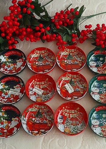 Renkli Yeni Yıl Temalı Tabak Seti 12 cm.çapında Adet 75 TL - Görsel 5