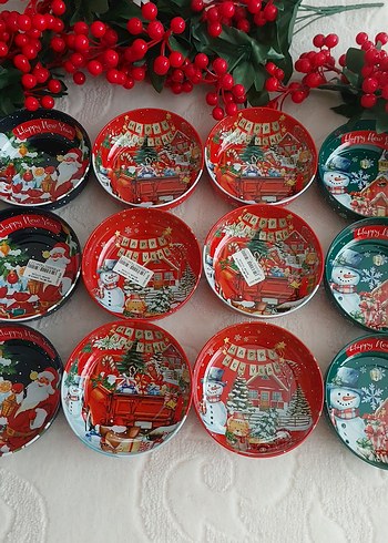 Renkli Yeni Yıl Temalı Tabak Seti 12 cm.çapında Adet 75 TL - Görsel 3