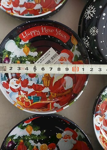 Renkli Yeni Yıl Temalı Tabak Seti 12 cm.çapında Adet 75 TL - Görsel 6