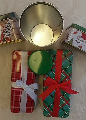 Renkli Yılbaşı Metal Hediye Kutuları Adet fiyatıdır. - Görsel 5