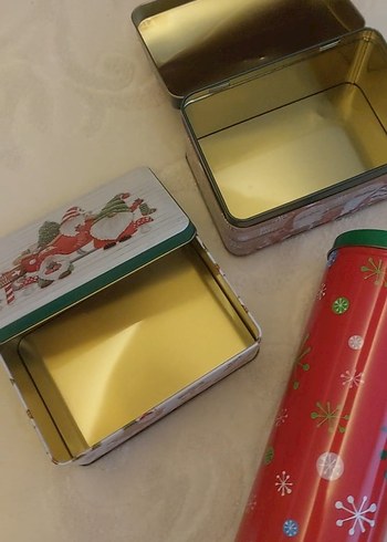 Renkli Yılbaşı Metal Hediye Kutuları Adet fiyatıdır. - Görsel 7