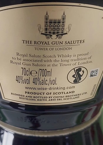 Royal Salute 21 Yıllık Lacivert 25 cm.boyunda - Görsel 7