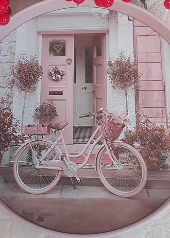 Pembe gri Metal  tepsi 27 cm.ebatında - Görsel 2