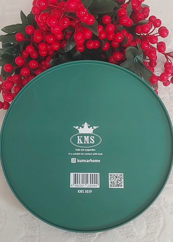 Renkli Geometrik Desenli metal tepsi 27 cm.ebatında - Görsel 5