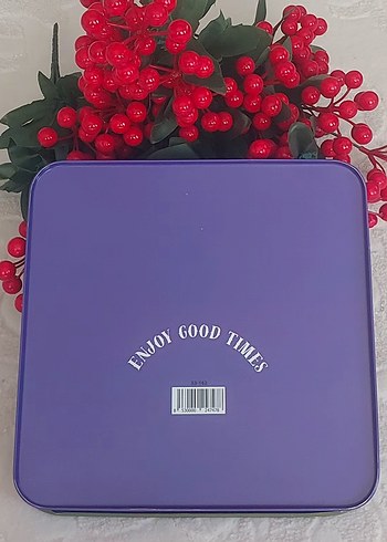 Bohem Çok Renkli 24 cm.ebatında Meyve Desenli Metal tepsi - Görsel 5