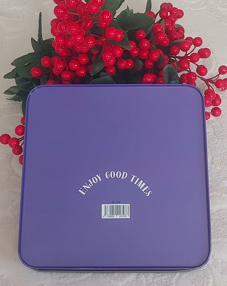 Bohem Çok Renkli 24 cm.ebatında Meyve Desenli Metal tepsi - Görsel 5