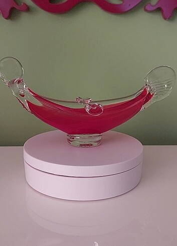 American Vintage Fransız murano jardinyer 20x8 cm.ebatında