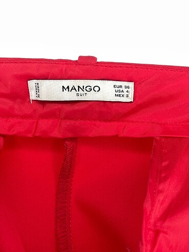 36 Beden kırmızı Renk Mango Kumaş Pantolon %70 İndirimli.