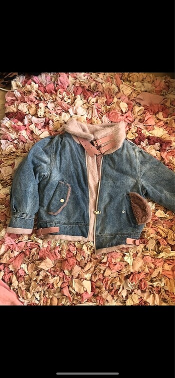 Zara pembe yünlü Peluş kot ceket