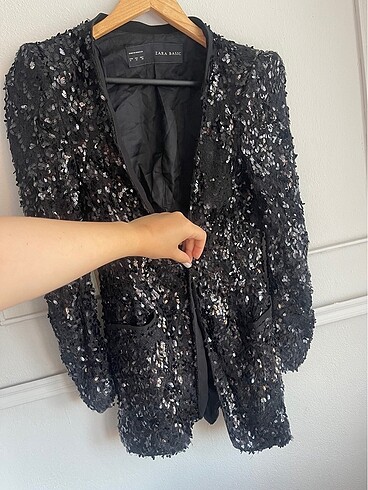 xs Beden Pul payet ceket zara