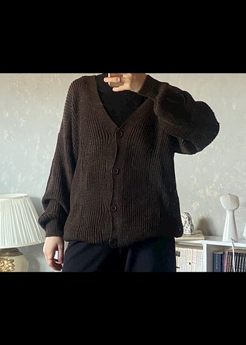 H&M Pinterest Tarz Örgü Kahve Hırka (görseller bana ait)