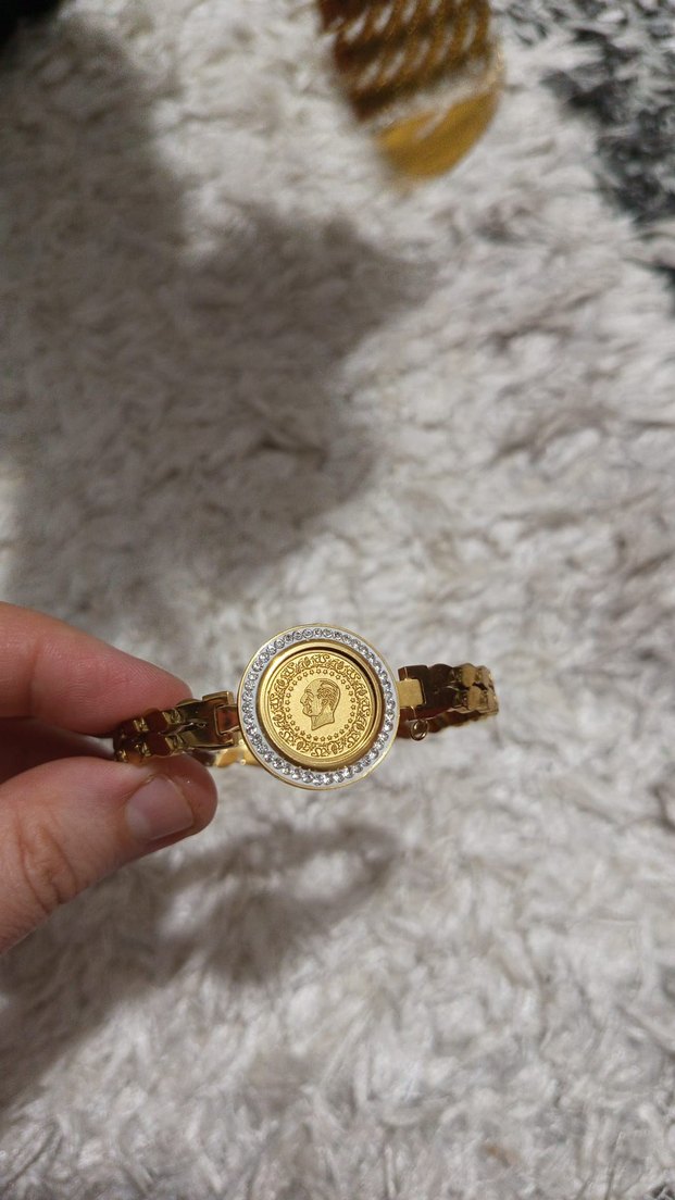 İşlemeli Bohem Altın Renk Kadın altın takım seti 5'li - Görsel 5