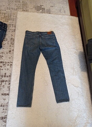 32 Beden mavi Renk Gant jean w32 l32, paça kısaltılmış, w42cm/99cm/15.5cm
