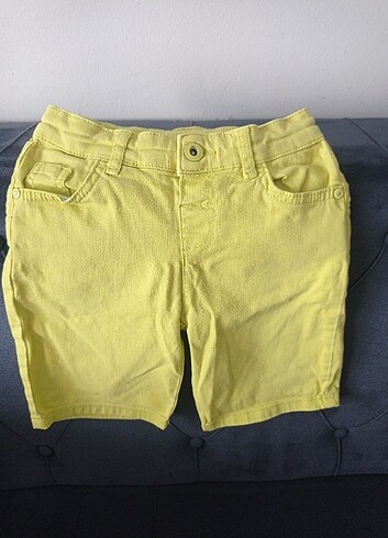 LCW çocuk kot şort neon sarı 116b