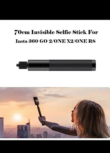 Meseri insta360 görünmez selfie çubuğu 70 cm